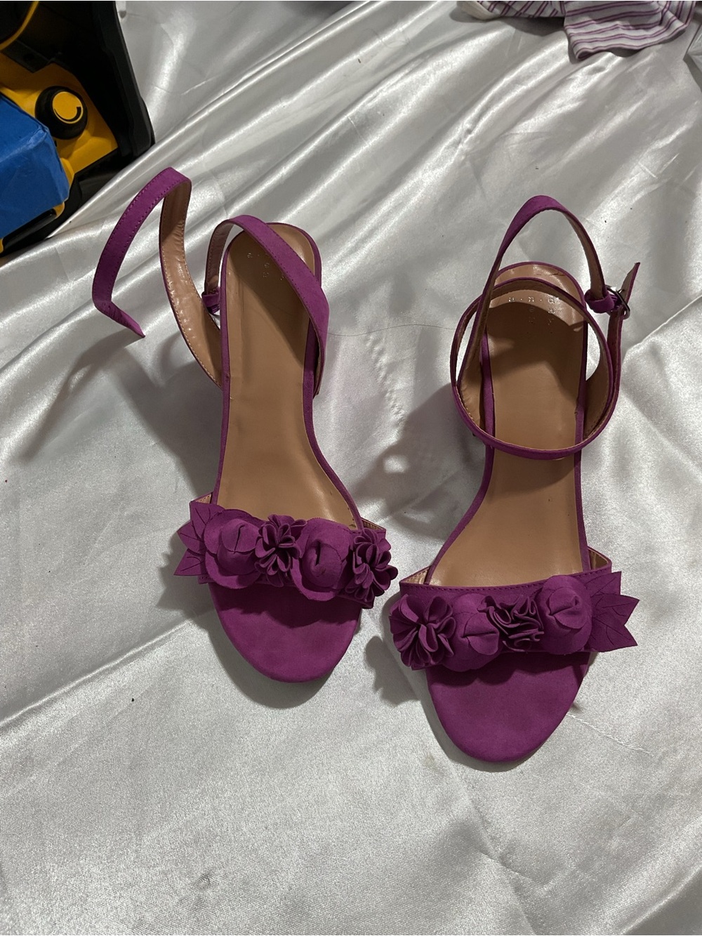Women’s Floral Ankle-Strap Sandals - Purple